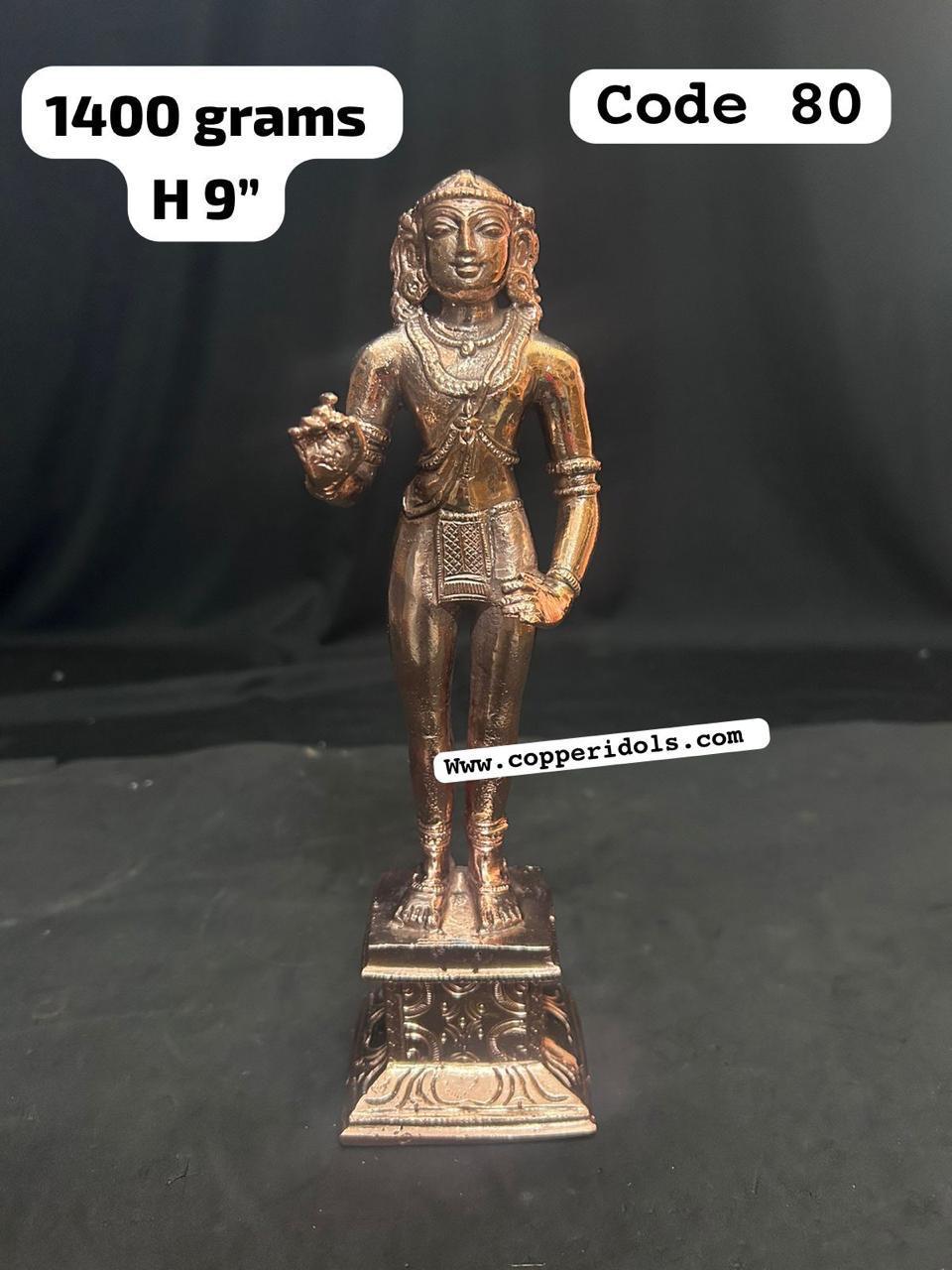 Embrace Prosperity and Spirituality with the Subhramnya Swamy Copper Idol