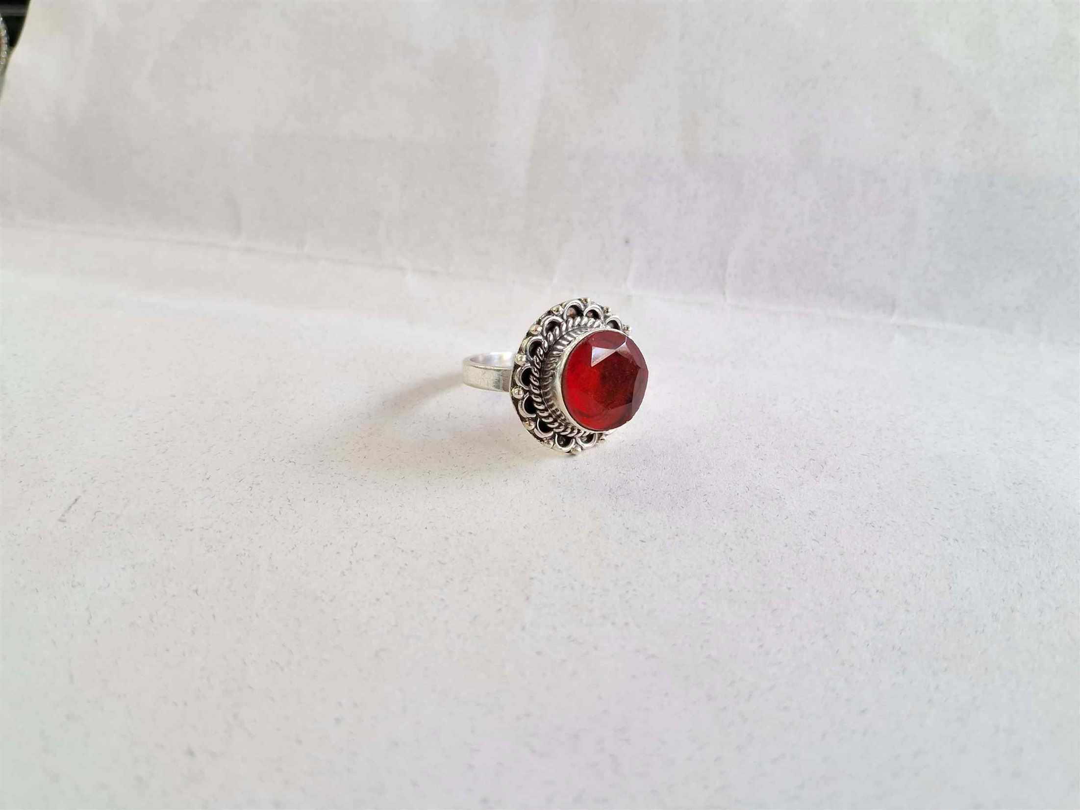 A Silver Ring with Red Stone: A Timeless Symbol of Passion for the Modern Indian Woman
