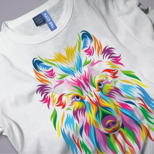 Discover the Wild Side: How a Multicolour Wolf Print T-Shirt Transforms Your Wardrobe and Confidence | TEE CITY