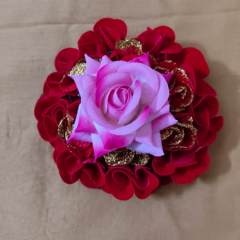 The Perfect Hair Accessory: Transform Your Style with the Red and Pink Rose Hairbun | SHIGREE HOMENEEDS AND FASHIONS