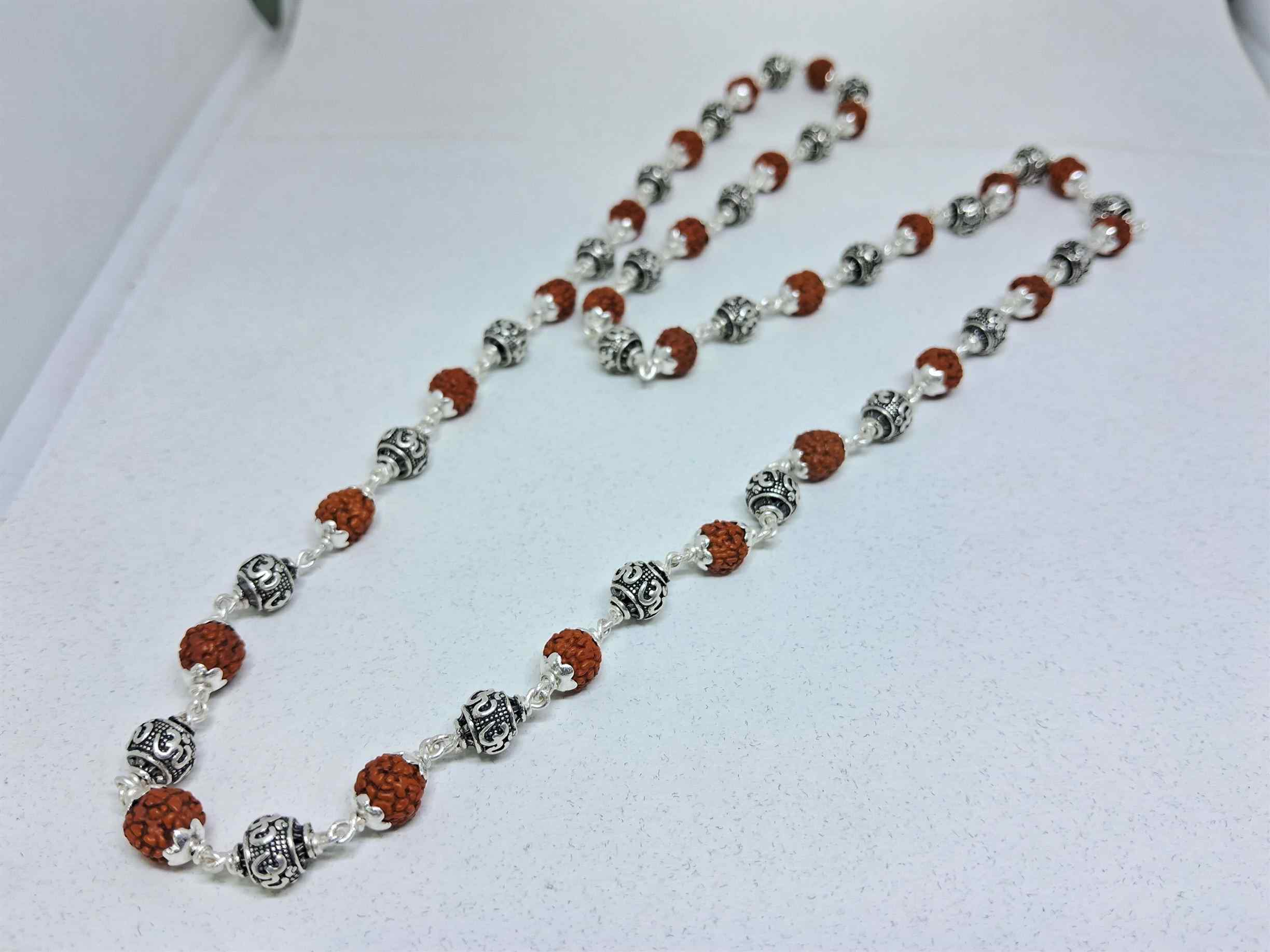 Embrace Serenity: The Transformative Power of the 925 Silver Rudraksha Mala Chain | PAVAN JEWELLERS