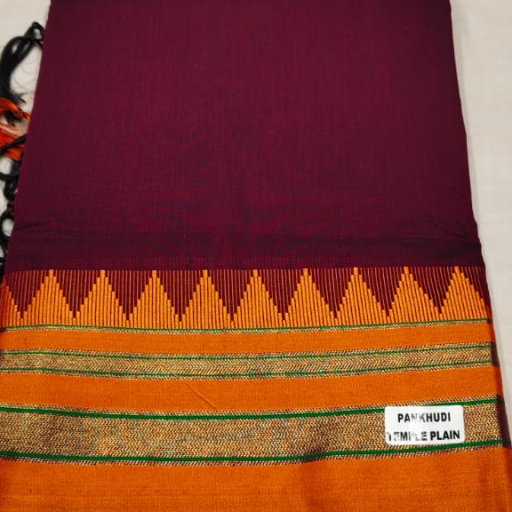Embrace Elegance: The Tale of the Timeless Temple Plain Saree | AAI AMBABAI SAREE CENTER