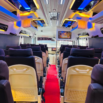 Experience Seamless Group Travel with the 25-Seater Force Tempo Traveller | M K TRAVELS