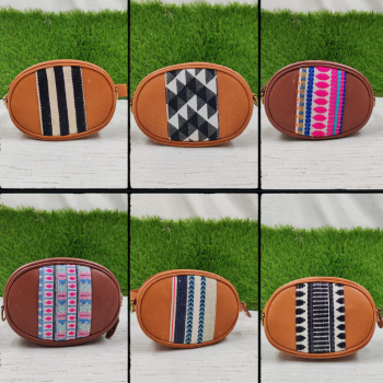 Stylish PU with Jacquard Waist Bag – Perfect Blend of Fashion & Function | Azzraa World | A V ENTERPRISES | DWARIKAPURI S 50 LANE NO 7 OPPOSITE RPA ROAD SANJAY COLONY PANIPECH LANDMARK Near Radha Krishan Mandir