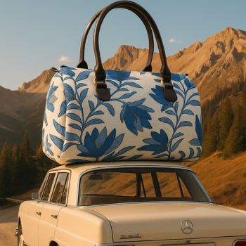 Trendy Cotton Duffle Bag | Spacious Travel Bag 13×8×6.5 | Lightweight Ikkat Duffle by Azzraa World | A V ENTERPRISES | DWARIKAPURI S 50 LANE NO 7 OPPOSITE RPA ROAD SANJAY COLONY PANIPECH LANDMARK Near Radha Krishan Mandir