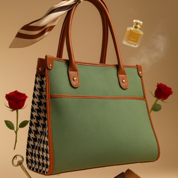 Canvas Tote Bag – 11.5x14x5 Inch Magnet Tote with Jacquard Sides & Long Belt | A V ENTERPRISES | DWARIKAPURI S 50 LANE NO 7 OPPOSITE RPA ROAD SANJAY COLONY PANIPECH LANDMARK Near Radha Krishan Mandir