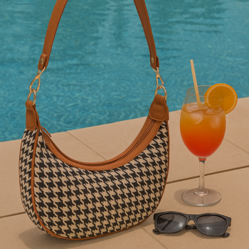 Moon Bag for Women | Stylish Jacquard Handbag with Sling Belt | Azzraa World | A V ENTERPRISES