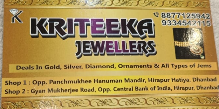 Banner KRITEEKA JEWELLERS