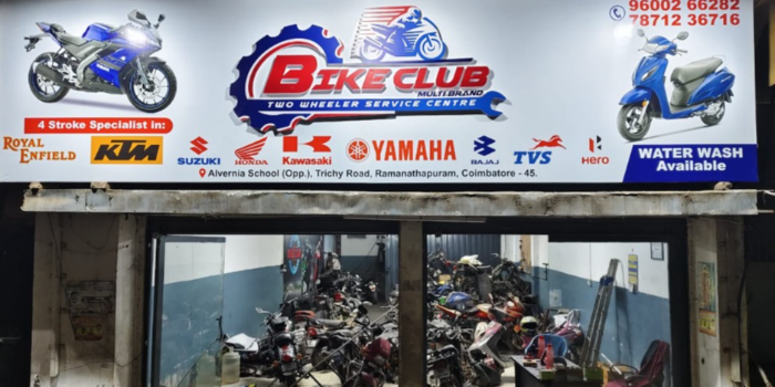 Banner BIKE CLUB TWO WHEELER MULTI BRAND SERVICE CENTER