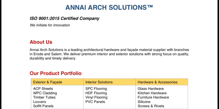 Banner ANNAI ARCH SOLUTIONS