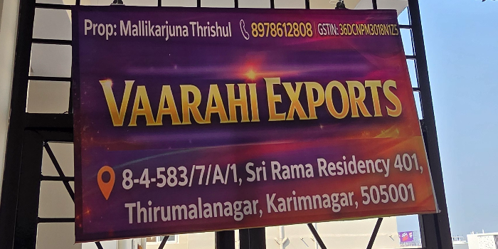 Banner VAARAHI EXPORTS