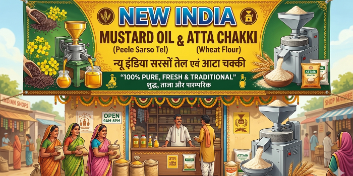 NEW INDIA MUSTARD OIL FLOUR AND SPICES - NEW INDIA MUSTARD OIL FLOUR AND SPICES in BAREILLY