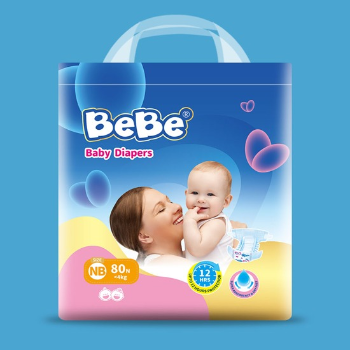 BeBe Baby Diapers Newborn 80 Pcs.-https://media.vyaparify.com/vcards/products/102494/product_1734612927.png Image