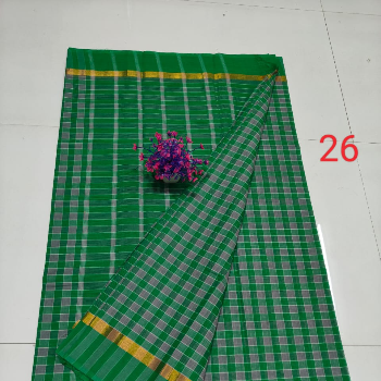 Handloom mangalagiri Pure cotton  Chekes and katari design Sarees-https://media.vyaparify.com/vcards/products/136354/product_1738995889_67a6f8b1abd90.png Image