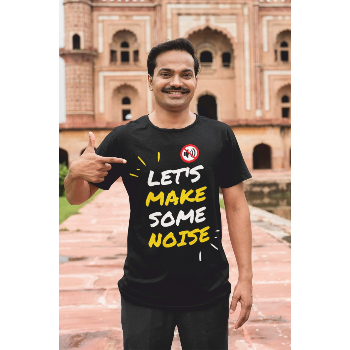 Let's Make Some Noise Regular Fit T-Shirt-https://media.vyaparify.com/vcards/products/138294/product_1739256527_67aaf2cf82102.png Image