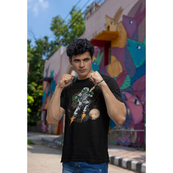  Flying Astro Regular Fit T-Shirt PRIINT FACTORY R3/134,First Floor Opp. KFC,M3M Urbana, Sector-67, Gurgaon Haryana.