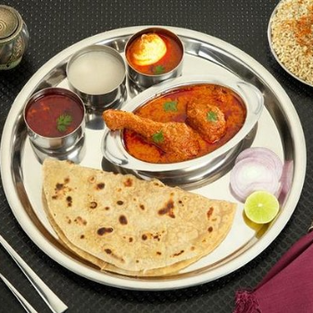  Chicken Thali ROHAN SAVALIRAM MONDHE Hotel Yashwant At  Shirasgaon Fata  Trimbakeshwar Nashik