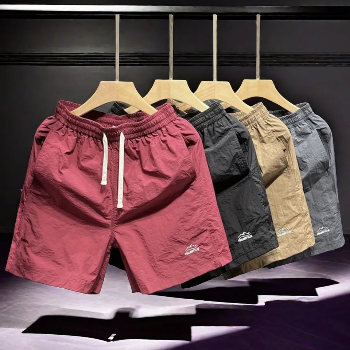 Adjustable Waist Men Shorts Men's Casual Basketball Shorts with Elastic Waistband Pockets Stylish St-https://media.vyaparify.com/vcards/products/170391/product_1742538659_67dd07a3f3404.png Image