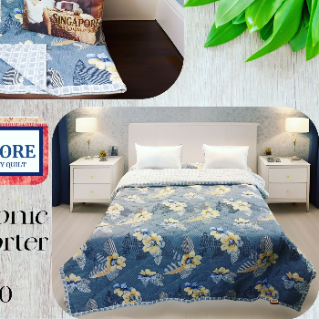  220 GSM Reversible Microfiber AC Comforter/Duvets for Mild Winter | All Season Size db 3 Layered Quilted Blanket for Double Bed IMRAN TRADERS YUSUFPUR BAZARMOHAMMADABAD NEARFATAK