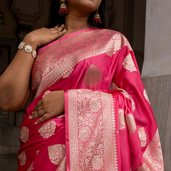 Pink Banarasi Mashru Silk Saree with Blouse-https://media.vyaparify.com/vcards/products/185763/product_1744352293_67f8b4252a19c.png Image