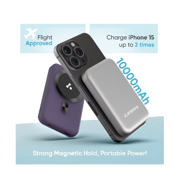Ambrane Snap Powerbank, 10000mAh, 15W, Dual Output Ports (Purple)-https://media.vyaparify.com/vcards/products/188351/product_1744547815_67fbafe7ed18e.png Image