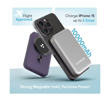 Ambrane Snap Powerbank, 10000mAh, 15W, Dual Output Ports (Purple)-https://media.vyaparify.com/vcards/products/188352/product_1744547816_67fbafe802259.png Image