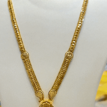 Flower Haar or Divine Blossom Temple Necklace with Floral Engraved Pendant-https://media.vyaparify.com/vcards/products/196824/product_1745493865_680a1f695c5d9.png Image