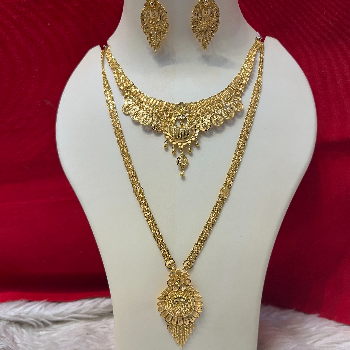 Layered Goddess Coin & Peacock Pendant Gold-Tone Necklace Set-https://media.vyaparify.com/vcards/products/197207/product_1745504410_680a489a5a31b.png Image