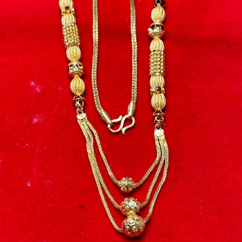 Elegant Triple-Layer Gold Bead Mangalsutra – Lightweight Modern Design-https://media.vyaparify.com/vcards/products/212348/product_1746367143_681772a7a8ec7.png Image