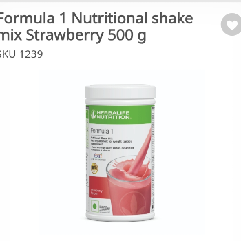  Formal1-Nutritional shake mix-strawberry flavour-500gms RAMESH PONNAIYA NUTRITION CENTRE 8 251 8 1ST FLOOR BHARATHINAGAR 1ST STREET KALANGARAI ROAD NEAR THANGAMMAL RAMANATHAPURAM 623503
