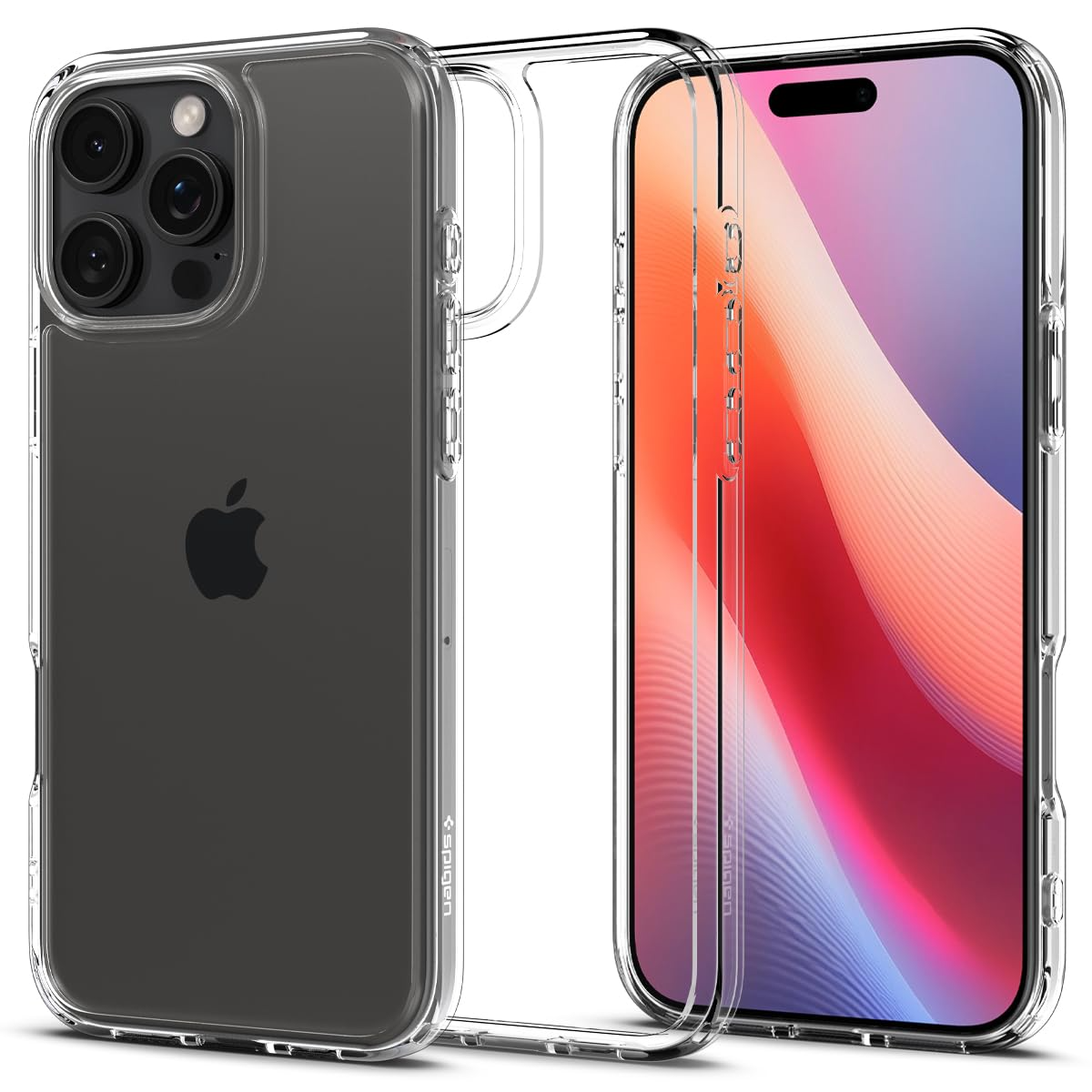 Spigen Ultra Hybrid Back Cover Case Compatible with iPhone 16 Pro (TPU + Poly Carbonate | Crystal Clear)-https://media.vyaparify.com/vcards/products/224608/product_1747044678_6821c946af437.png Image