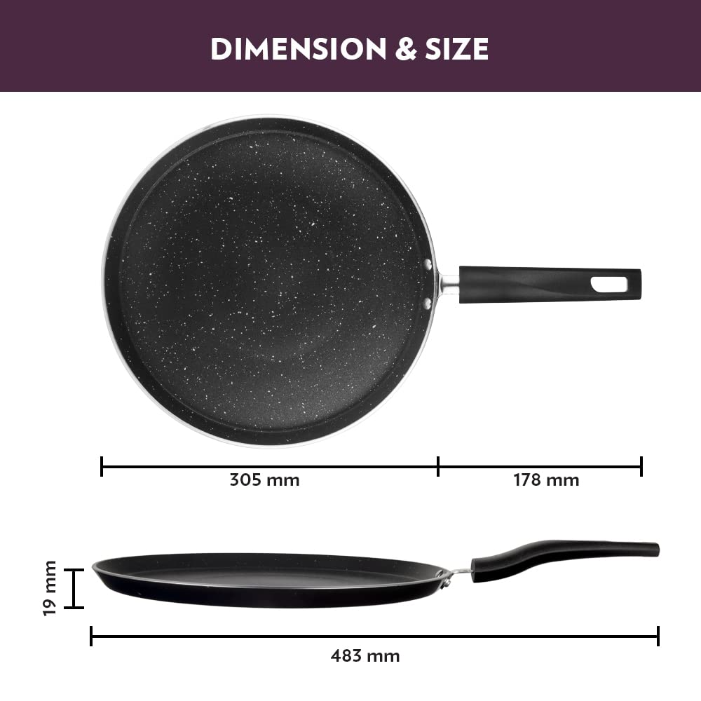 BOROSIL Granito Non Stick Metal Friendly Flat Tawa 30 cm diameter  (Hard Anodised, Non-stick, Induction Bottom)-https://media.vyaparify.com/vcards/products/229727/product_1747210552_682451387f84f.png Image