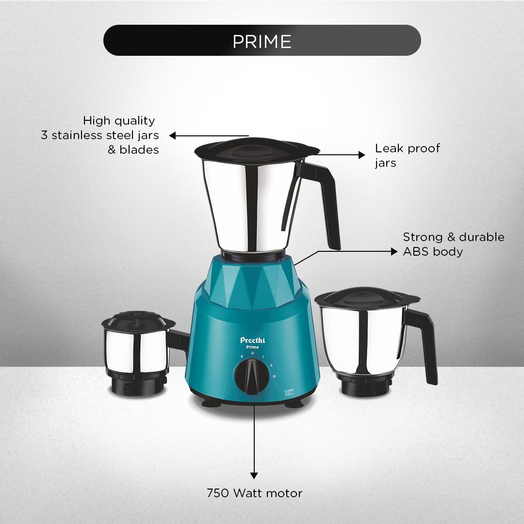 Preethi Prime Mixer Grinder for Kitchen I 3 Jars 750 Watt Mixie I Green (MG-286)-https://media.vyaparify.com/vcards/products/231238/product_1747234223_6824adafbb428.png Image