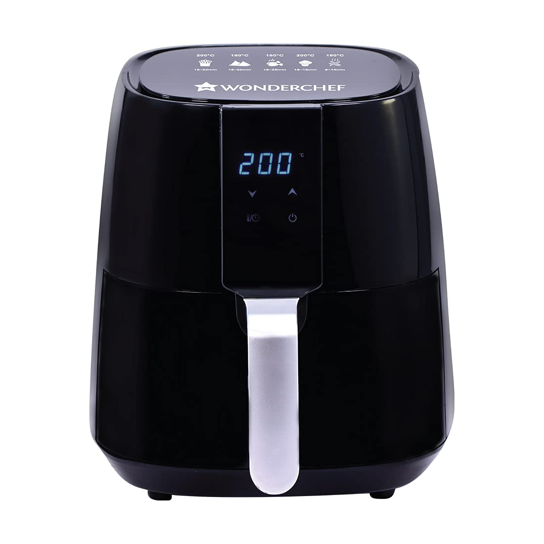 Wonderchef Prato Air Fryer, 3.8 Litres Non-Stick Basket, Auto shut-off, Timer And Temperature Control, 1 Years Warranty, 1450W, Black-https://media.vyaparify.com/vcards/products/231252/product_1747235160_6824b15898861.png Image