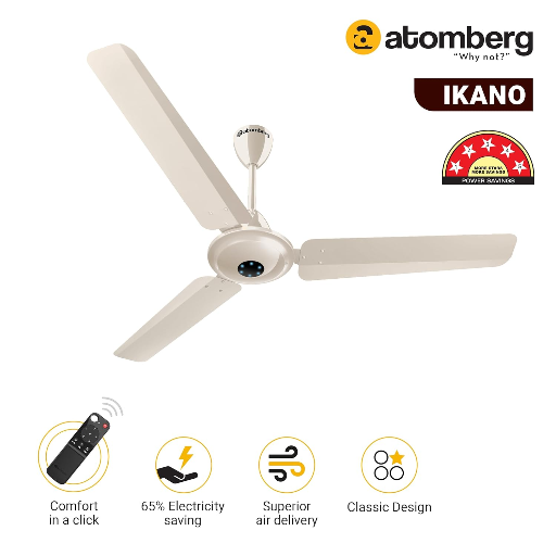 atomberg Ikano (Ivory)1200mm BLDC Motor 5 Star Rated Ceiling Fans for Home with Remote Control-https://media.vyaparify.com/vcards/products/232603/product_1747295779_68259e23ae287.png Image