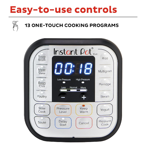 Instant Pot Duo 6 Litre, Stainless Steel 7-in-1 Electric Pressure Cooker, Outer Lid, Slow Cooker, Rice Cooker, Steamer, Saute, Yogurt Maker, And Warmer, 6 Litre, Silver-https://media.vyaparify.com/vcards/products/236073/product_1747407381_68275215944c4.png Image
