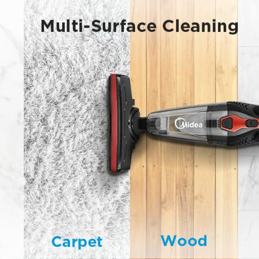 Midea T2 Upright Vacuum Cleaner |2-in 1 Handheld & Stick |600W,13.5 KPa Suction| Washable Filter |Bagless Design-https://media.vyaparify.com/vcards/products/240934/product_1747557687_68299d374c04f.png Image