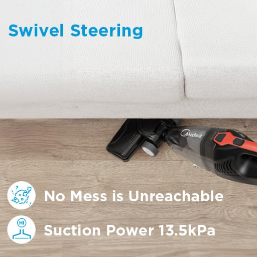 Midea T2 Upright Vacuum Cleaner |2-in 1 Handheld & Stick |600W,13.5 KPa Suction| Washable Filter |Bagless Design-https://media.vyaparify.com/vcards/products/240935/product_1747557687_68299d3766309.png Image