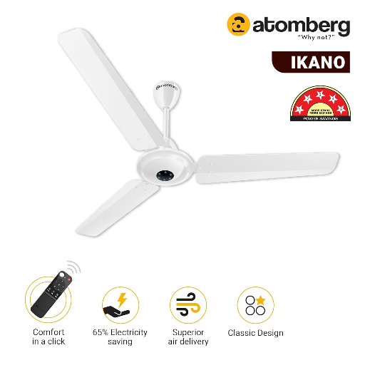 atomberg Ikano (White)1200mm BLDC Motor 5 Star Rated Ceiling Fans for Home with Remote Control-https://media.vyaparify.com/vcards/products/241051/product_1747573729_6829dbe101e42.png Image