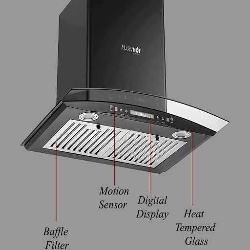 BLOWHOT Electra S BAC MS, Black Chimney 60 Cm 1200 m3/hr, Features Motion Sensor, Baffel Filter With Recycling Mode, Metal Blower-https://media.vyaparify.com/vcards/products/241084/product_1747578310_6829edc64b25d.png Image