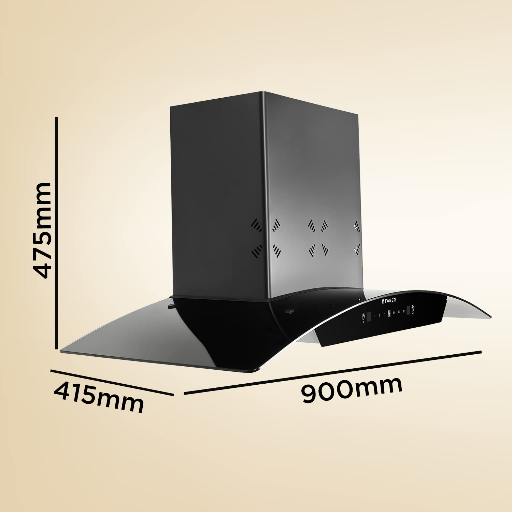 Faber 90cm 1250 m3/hr, 6 way Silent suction, Autoclean Chimney, Filterless,12Yr Warranty on Motor(2Yr Comprehensive), Autoclean Alarm, Mood Lt (HOOD ORIENT 3D IN HC SC FL BK 90,Gesture Control,Black)-https://media.vyaparify.com/vcards/products/241090/product_1747579214_6829f14ea1fa7.png Image