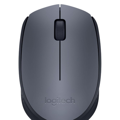 Logitech M170 Wireless Mouse, 2.4 GHz with USB Mini Receiver, Optical Tracking, 12-Months Battery Life, Ambidextrous PC/Mac/Laptop - Grey/Black-https://media.vyaparify.com/vcards/products/241094/product_1747579475_6829f25338360.png Image