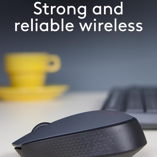 Logitech M170 Wireless Mouse, 2.4 GHz with USB Mini Receiver, Optical Tracking, 12-Months Battery Life, Ambidextrous PC/Mac/Laptop - Grey/Black-https://media.vyaparify.com/vcards/products/241095/product_1747579475_6829f25348d17.png Image
