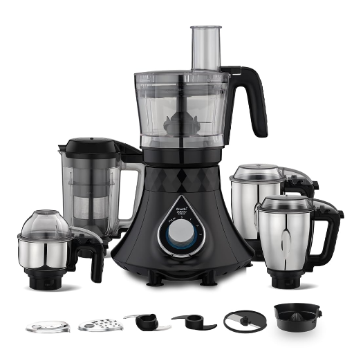 Preethi Zodiac Cosmo MG236 Mixer Grinder 750 watt with 5 Jars Includes Super Extractor juicer Jar & Master Chef + Food Processor Jar, Black-https://media.vyaparify.com/vcards/products/241249/product_1747634959_682acb0f8fd9c.png Image
