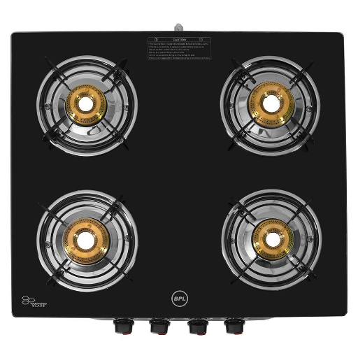 BPL Glass Top 4 Burner Gas Stove with Toughened Glass Top, Brass Burner & Valve, Nylon Base Knobs- 4BR-https://media.vyaparify.com/vcards/products/244796/product_1747724537_682c28f91f5cb.png Image
