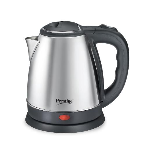 Prestige 1.5 Litres Electric Kettle (PKOSS 1.5)|1500W | Silver - Black| Automatic Cut-off | Stainless Steel | Rotatable Base | Power Indicator | Single-Touch Lid Locking-https://media.vyaparify.com/vcards/products/246873/product_1747744458_682c76ca98758.png Image