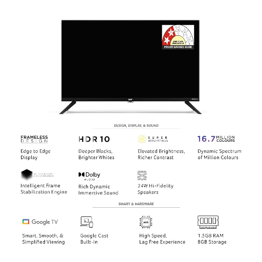Acer 80.01 cm (32 inch) HD Ready LED Smart Google TV, Black, 2024 Model-https://media.vyaparify.com/vcards/products/252256/product_1747982454_68301876bd160.png Image