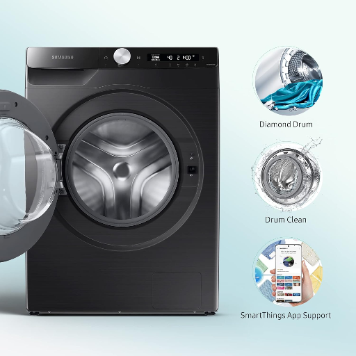 Samsung 9 Kg 5 Star Wi-Fi Inverter Fully-Automatic Front Loading Washing Machine Appliance (WW90T504DAB1TL, Black Caviar, In-Built Heater)-https://media.vyaparify.com/vcards/products/256288/product_1748091974_6831c44676625.png Image