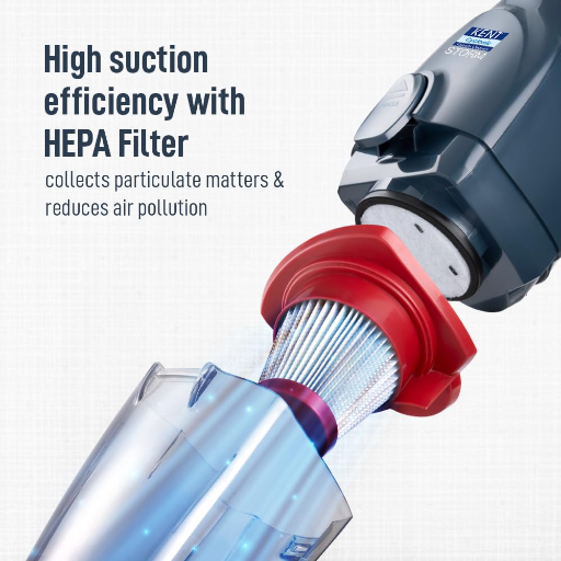 KENT Storm Vacuum Cleaner 600W | Cyclone5 Technology and HEPA Filter | Bagless Design | Ideal for Floors, Curtains, Carpets, Sofa | Grey-https://media.vyaparify.com/vcards/products/256391/product_1748099691_6831e26bcb15a.png Image