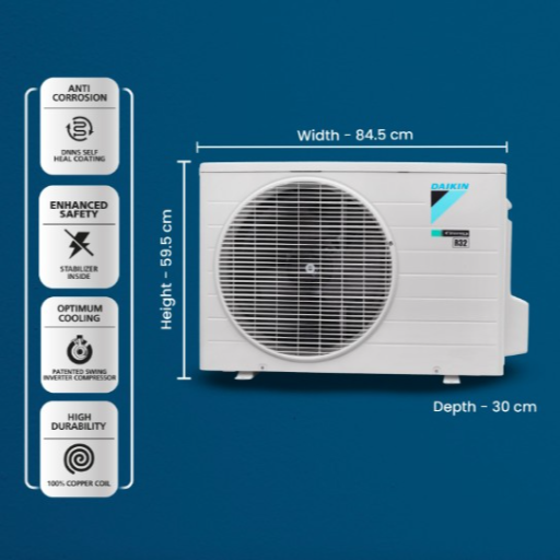 Daikin 1.5 Ton Inverter Split AC IDU(FTKC50UV16)/ODU(RKC50UV16)-https://media.vyaparify.com/vcards/products/256414/product_1748100896_6831e720a9c4a.png Image